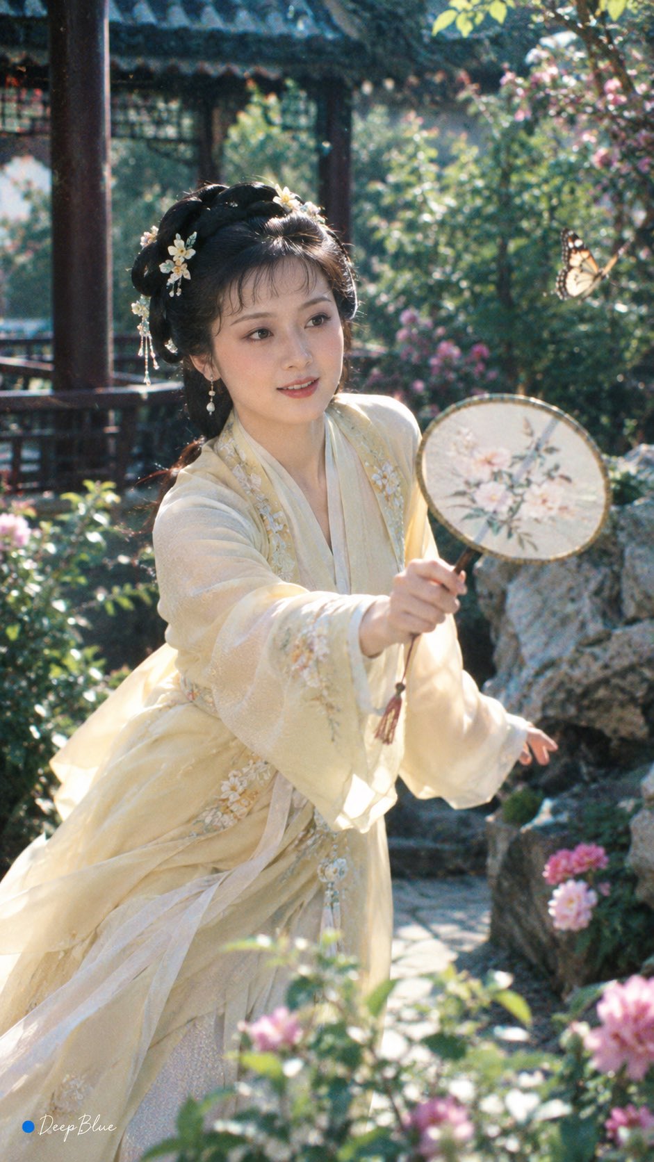 GPT Image 2.5 recreates Bao and Dai reading Xixiang in the 1987 Dream of the Red Chamber style (image 4 of 4)