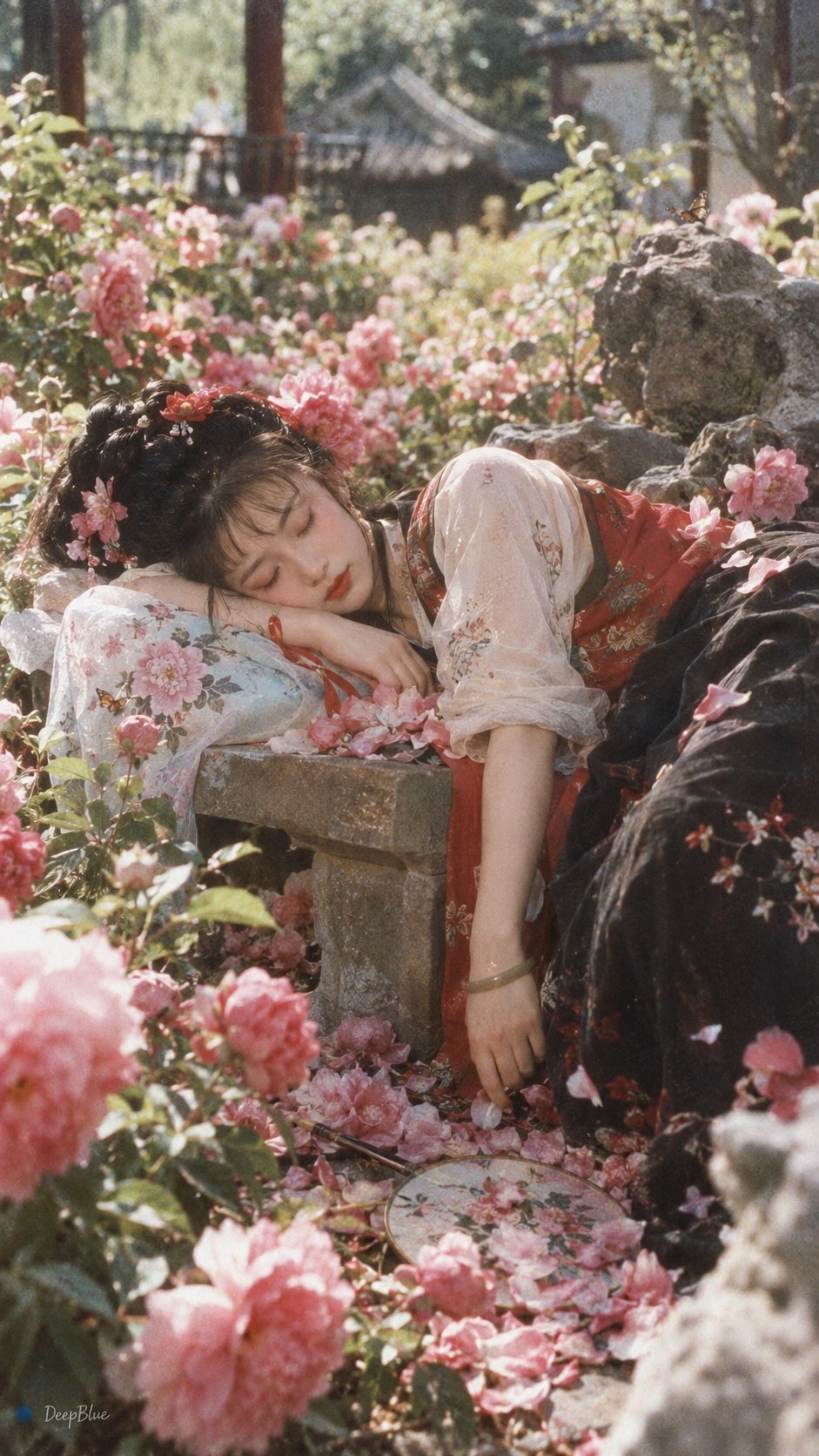 GPT Image 2.5 recreates Bao and Dai reading Xixiang in the 1987 Dream of the Red Chamber style (image 3 of 4)