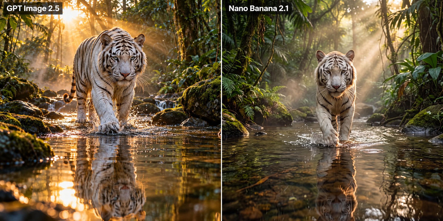 GPT Image 2.5 vs Nano Banana 2.1 on the same prompt