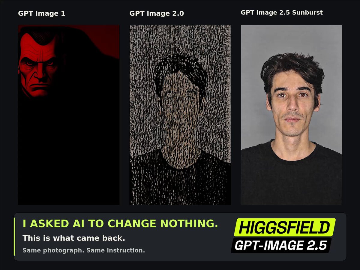 GPT-Image 2.5 face consistency compared with older models in video