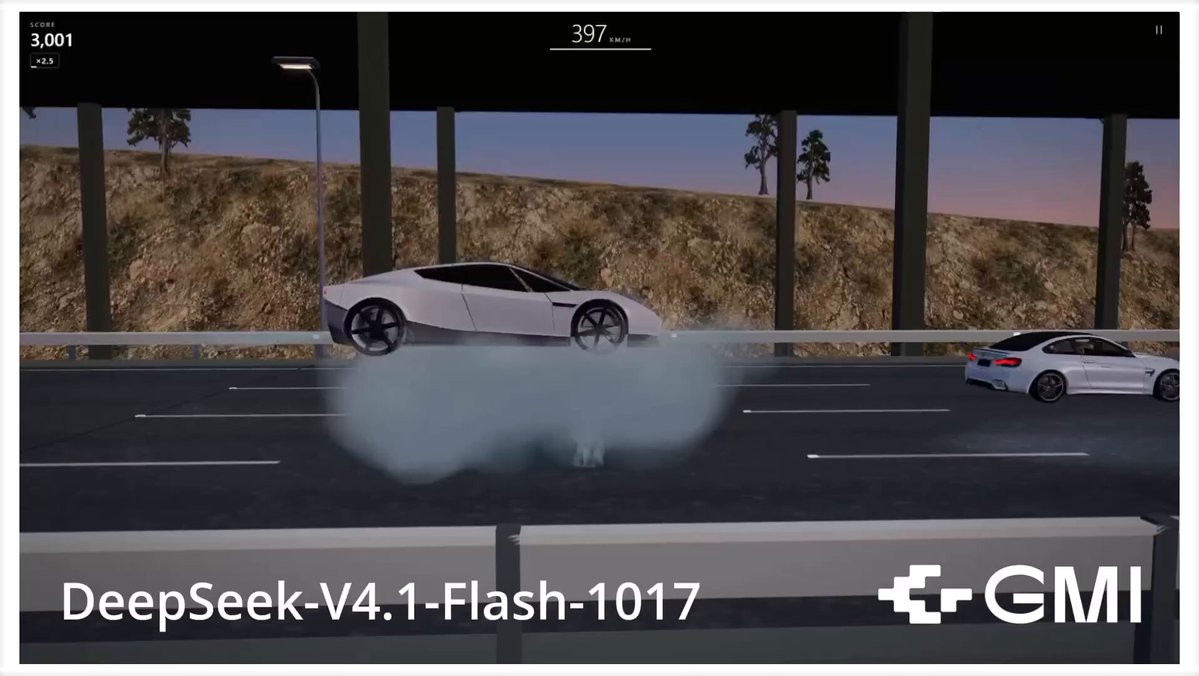 实测：用 DeepSeek V4.1 Flash 做 Tesla Roadster 3D 浏览器游戏，API 花费约 1