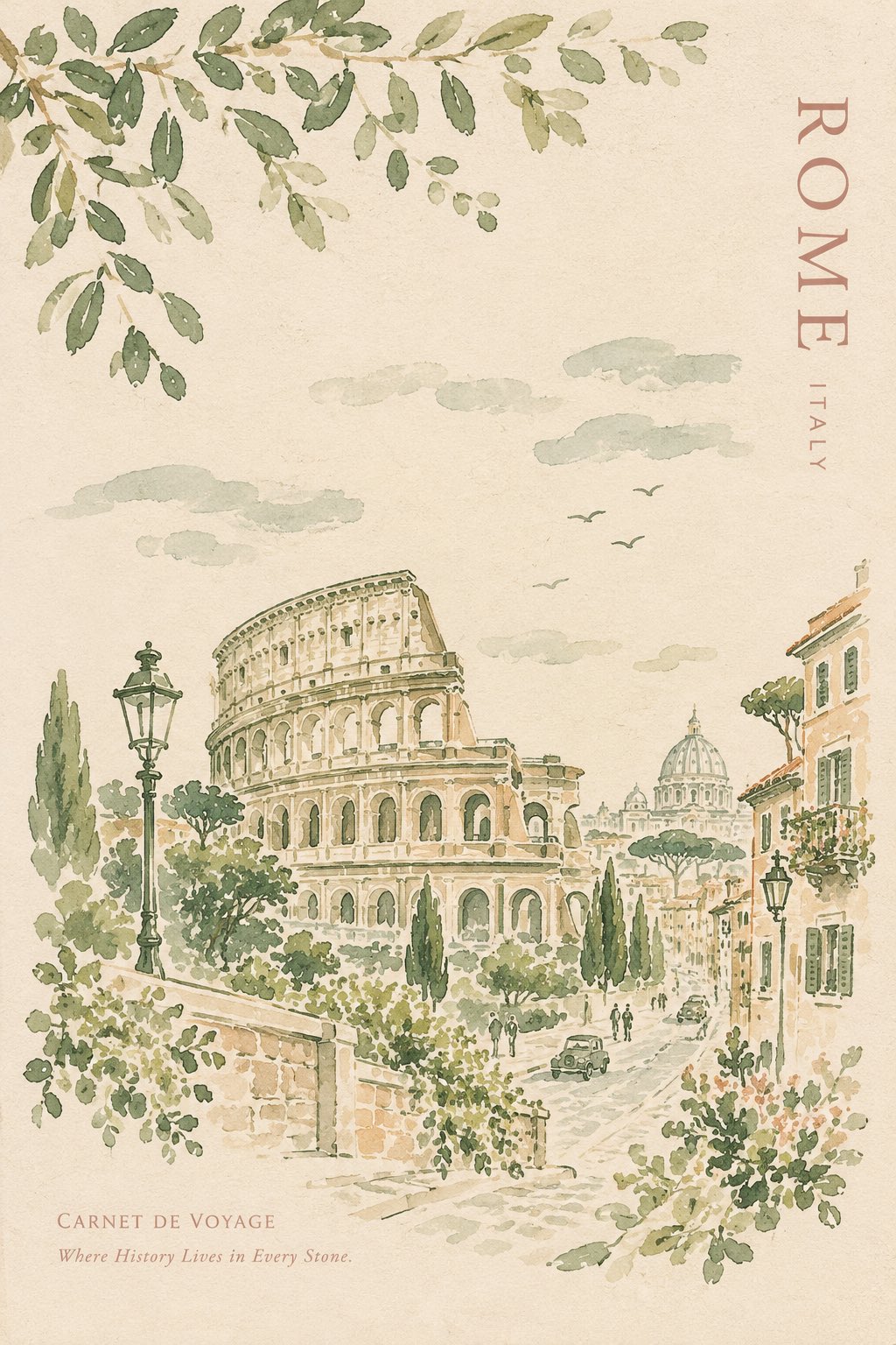 GPT Image 2.5 prompt for a vintage travel journal cover