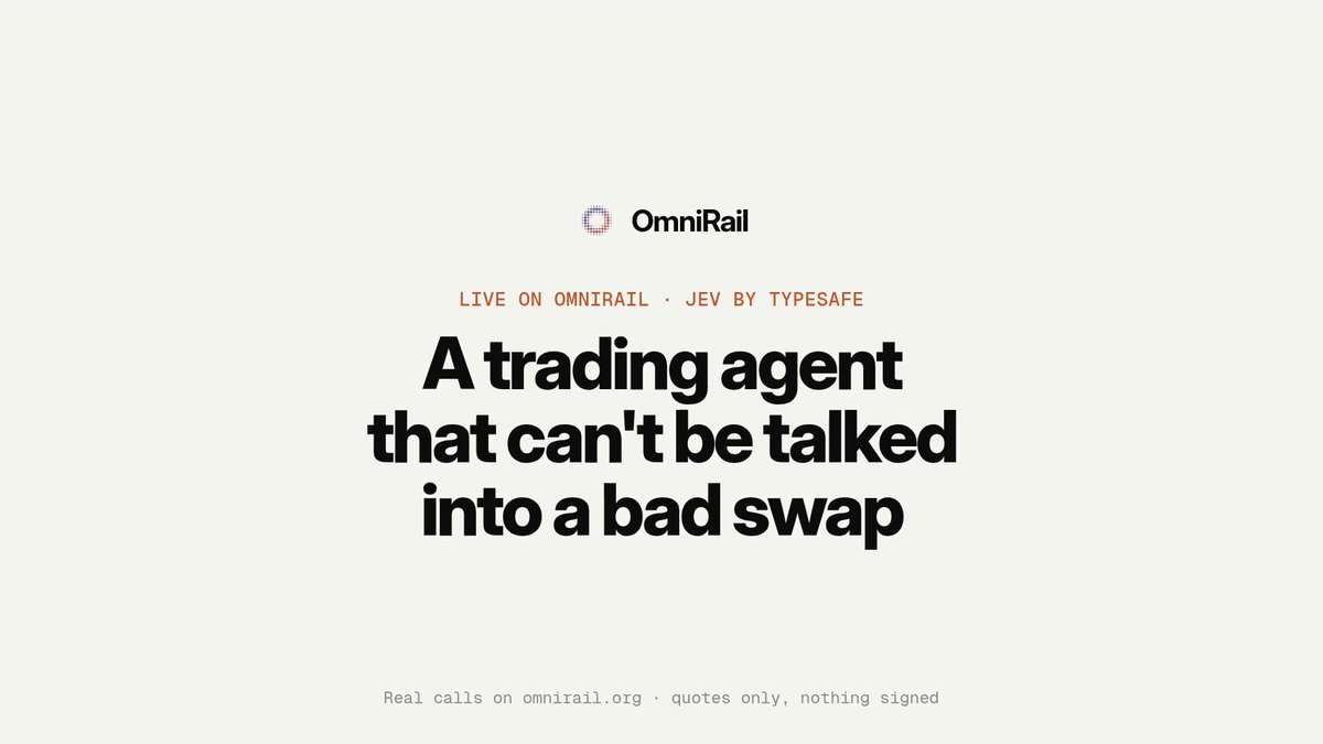 OmniRail 用 Jev 给交易 agent 加防注入校验