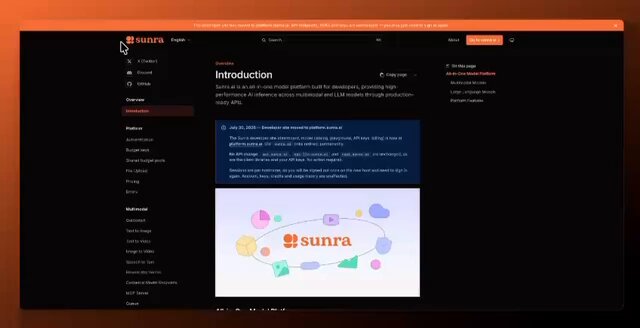 Sunra MCP 演示：一个助手调用所有图像视频音频模型