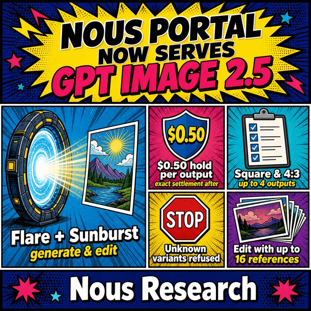 ChatGPT-Image-2.5 comes to Nous Portal for use in Hermes Agent