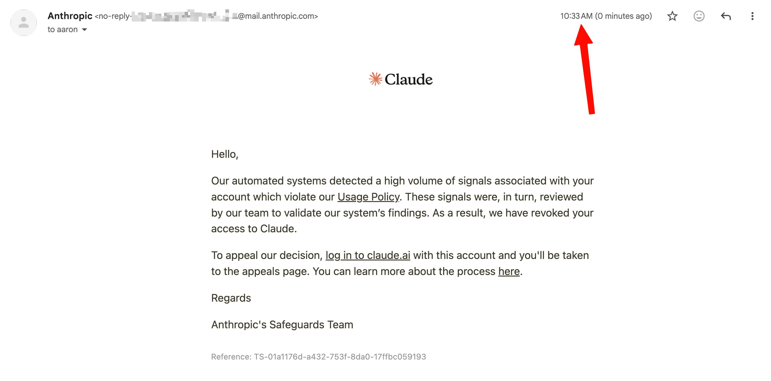 Applying to Claude Startups program leads to account suspension, user says