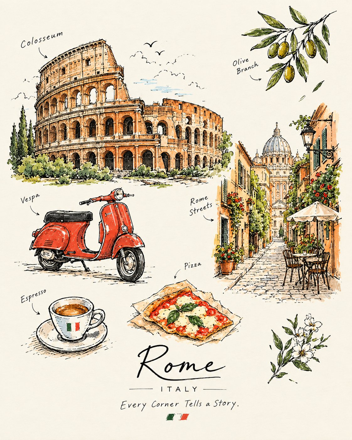 GPT Image 2.5: hand-drawn travel journal prompt (image 2 of 3)