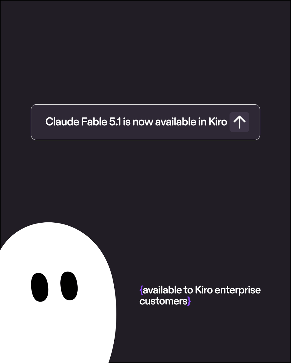 Kiro enterprise adds Claude Fable 5.1