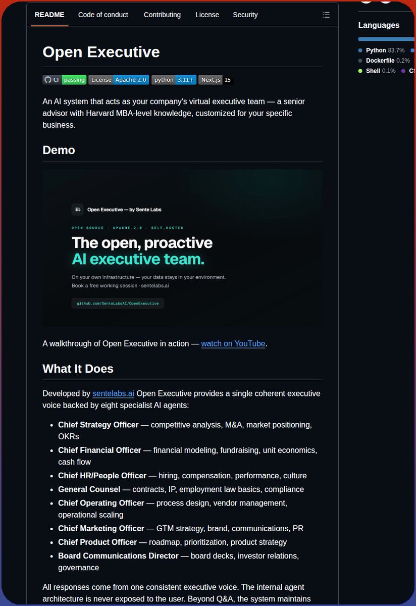 Virtual executive team product runs eight department AI agents
