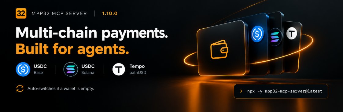 mpp32-mcp-server 1.10.0: multi-chain payments