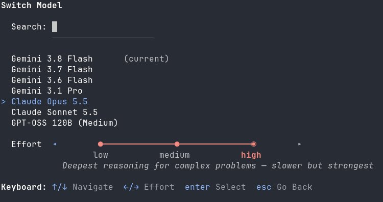 Antigravity lists Gemini 4 Argon alongside Opus 5.5
