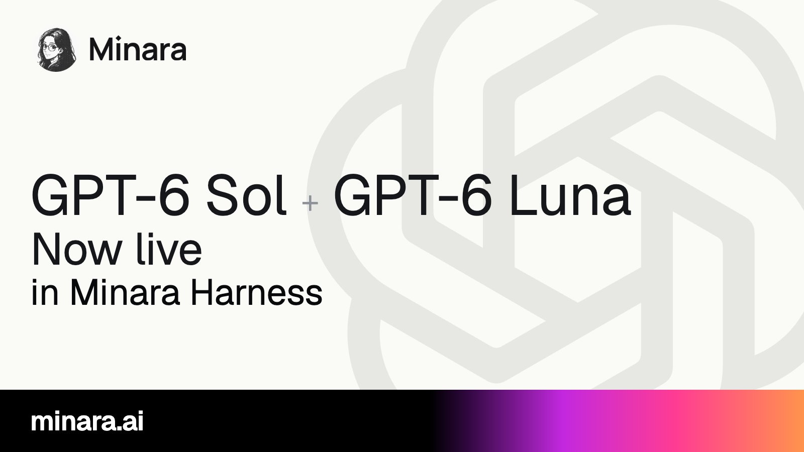 Minara Harness adds GPT-6 Sol and Luna