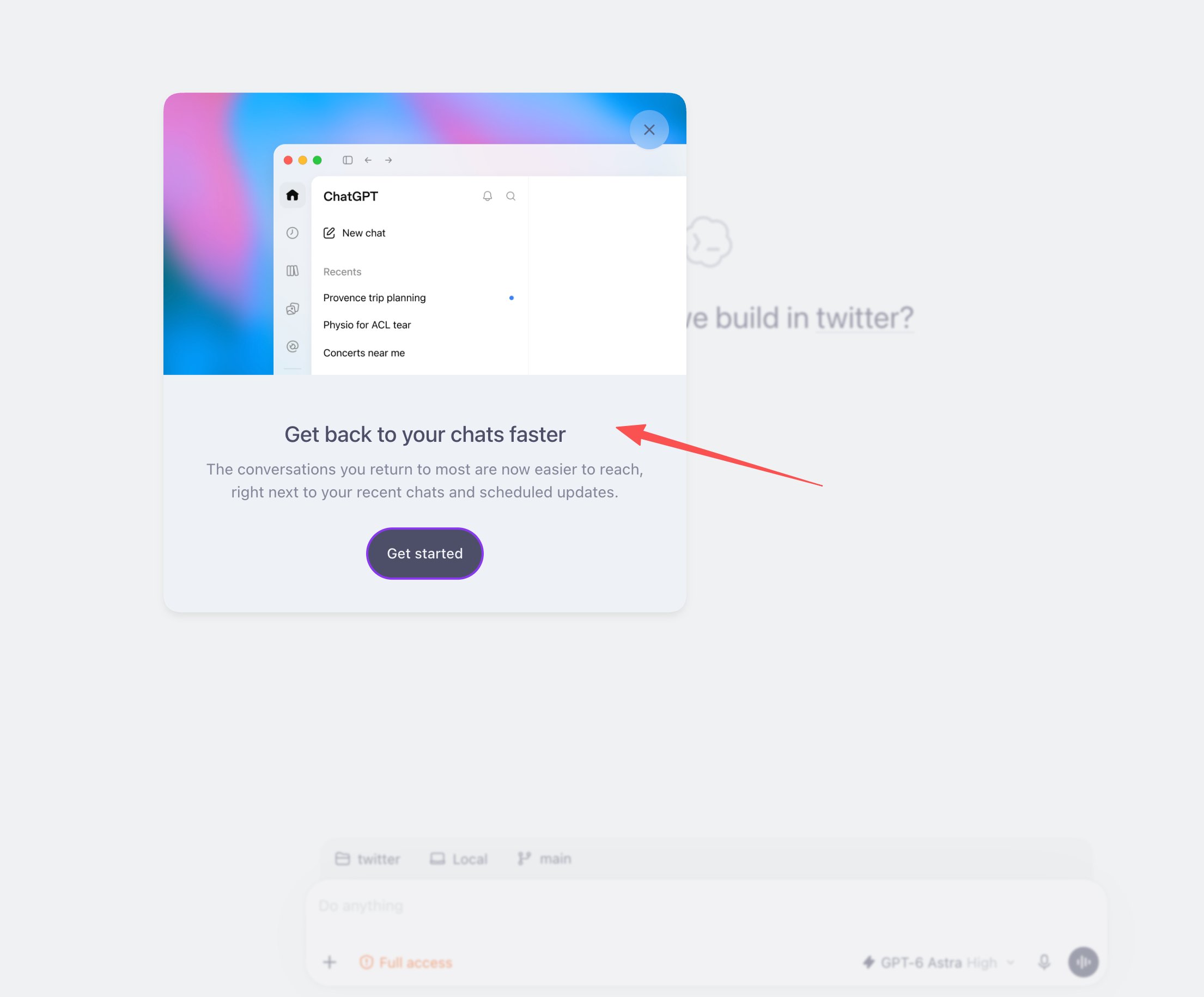 Codex update adds a feature-introduction popup