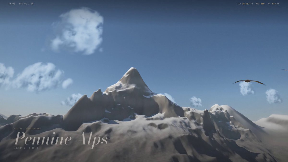 Opus 5.5 recreates a Soaring-style flight short film