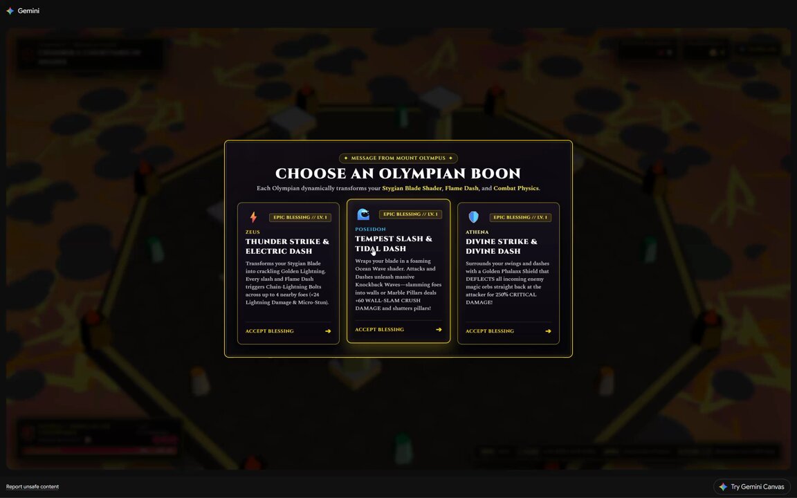 Ultra subscribers build a new game with Gemini 4 Argon