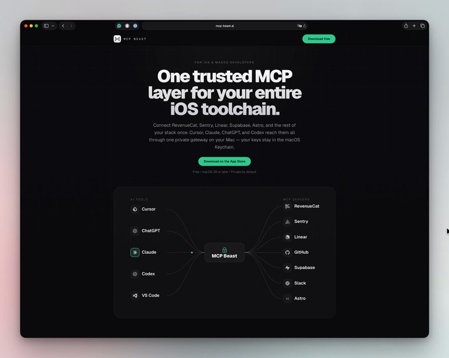 MCP Beast：统一管理 MCP 的 Mac 应用