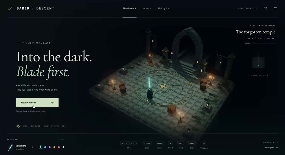 A lightsaber dungeon crawler built with GPT-6 Astra