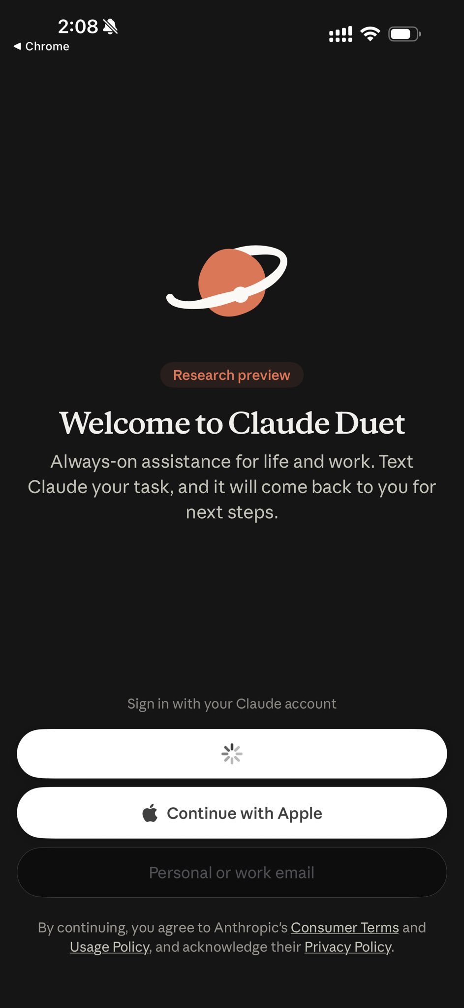 用户获邀使用 Claude Duet 并晒出截图