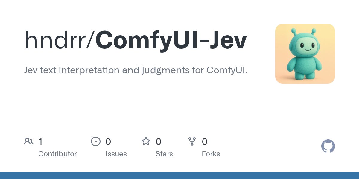 ComfyUI-Jev 自定义节点集发布