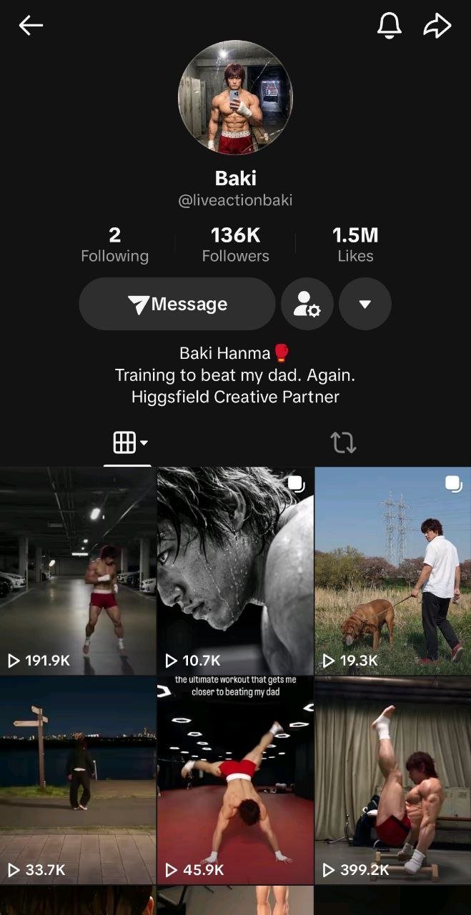 用 Higgsfield 做动漫角色 TikTok 账号赚 10 万美元