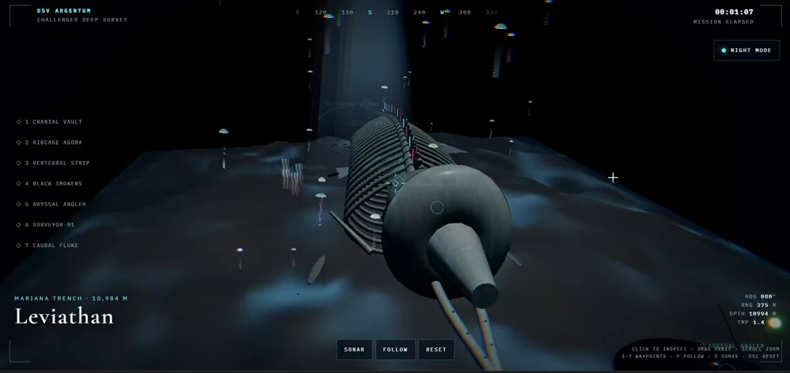 Hands-on: M3.1 Flash builds an interactive 3D city inside a whale skeleton in one HTML file