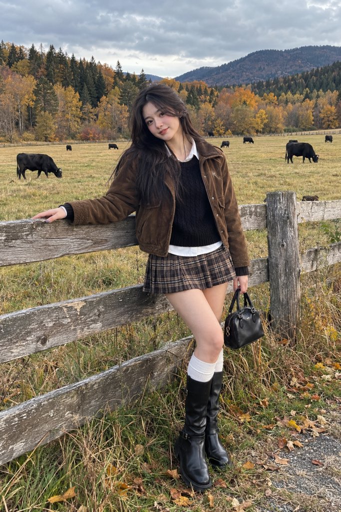 GPT Image 2.5 prompt for an autumn countryside portrait