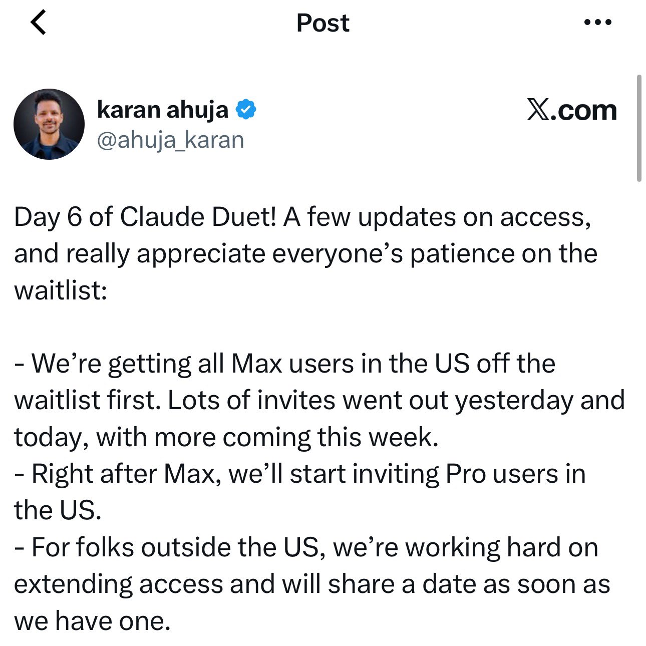 Claude Duet rolls out to US Max users