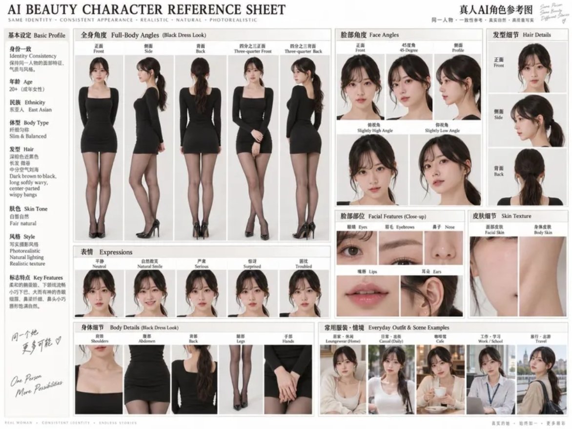ChatGPT Image 2.5 character reference sheet prompt (image 1 of 4)