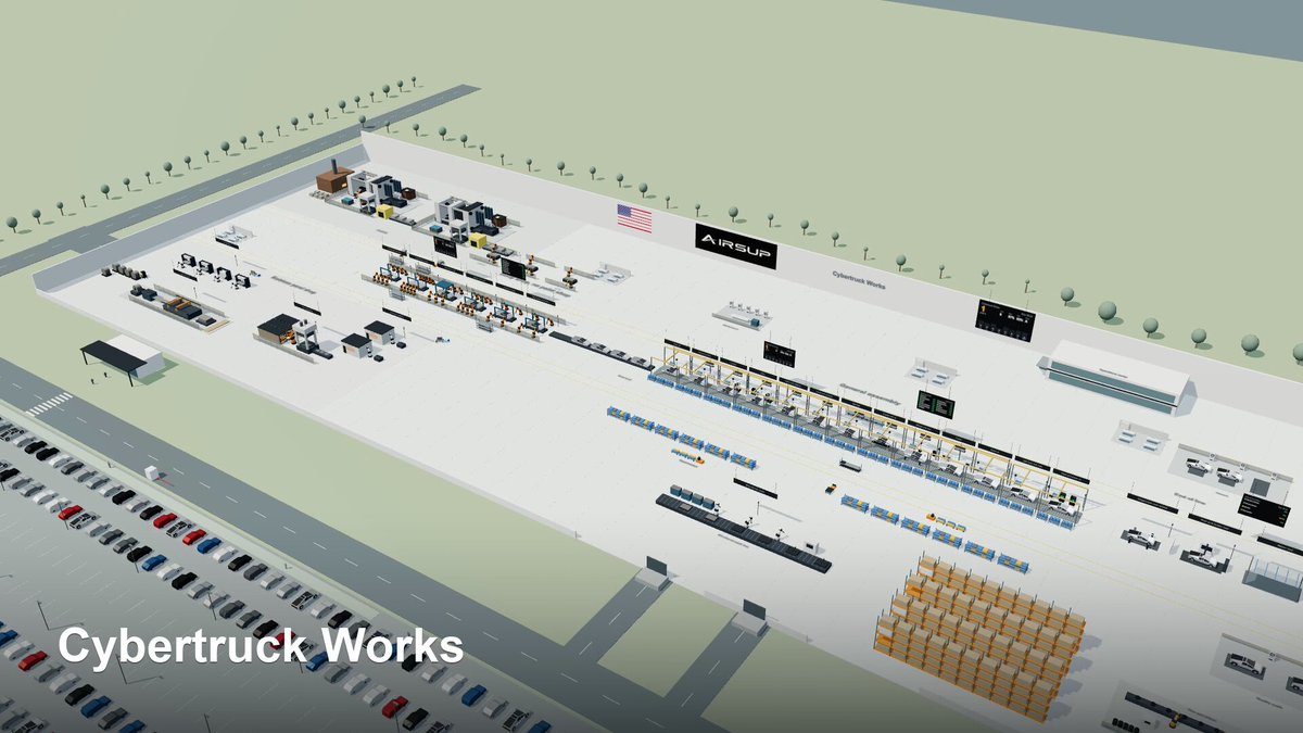 Opus 5.5 用 Three.js 搭 Cybertruck 工厂