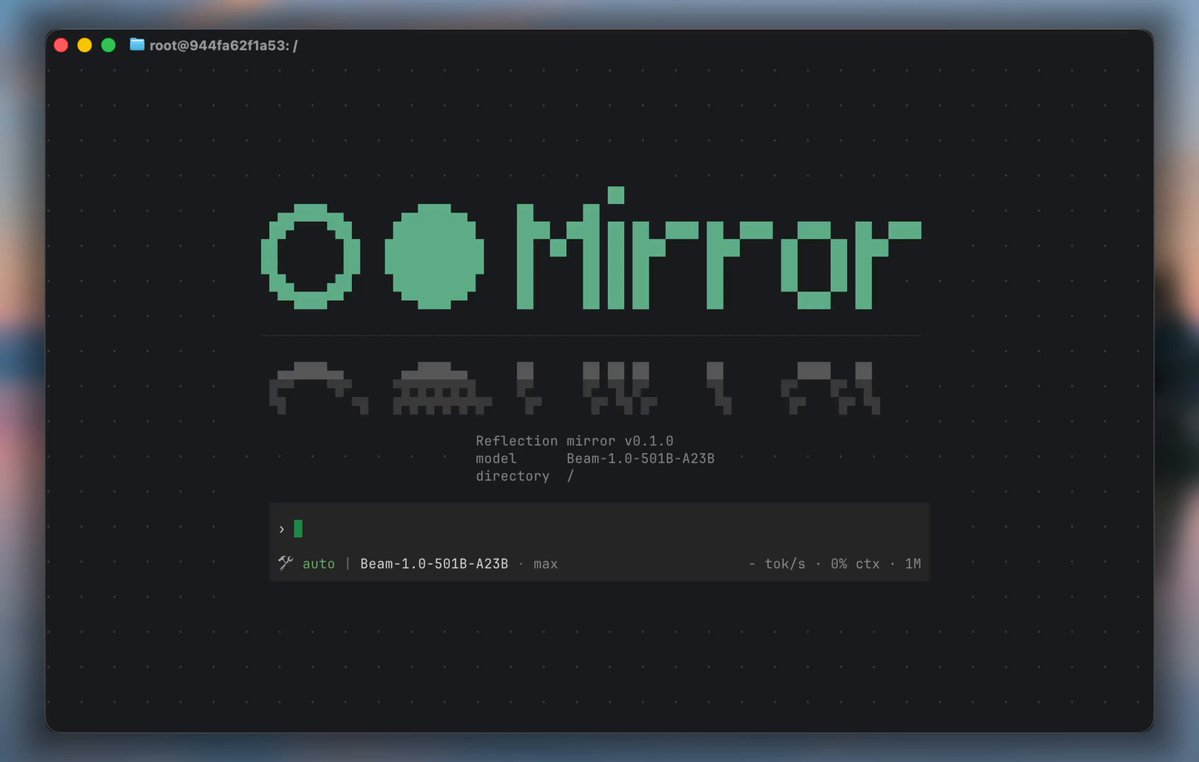 Reflection 开源编码 agent Mirror，为 Beam 优化