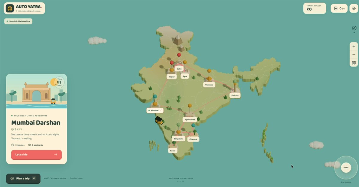 Building a drivable 3D India browser game with MiniMax M3.1 Flash