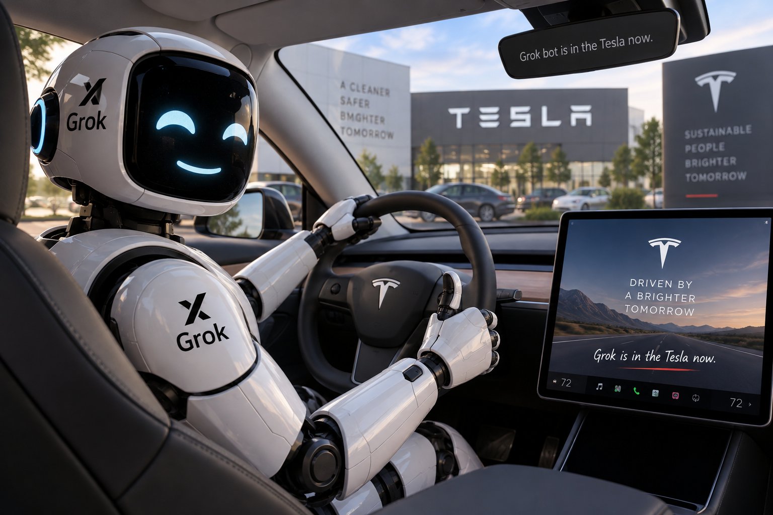 Grok Bot 上车特斯拉,开车时替你调研和执行