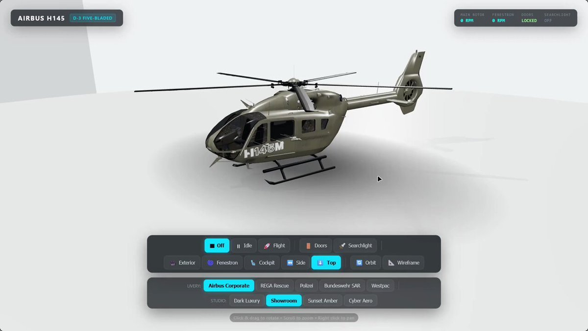 阿拉伯语用户称 Gemini 4 Pro 十分钟内生成 Airbus H145 直升机 3D 模型