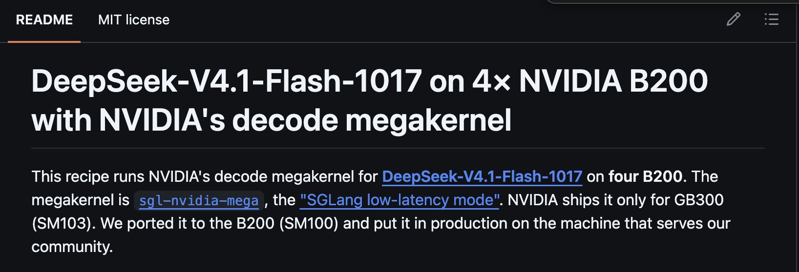 V4.1 Flash MegaKernel 移植到 B200 并开源