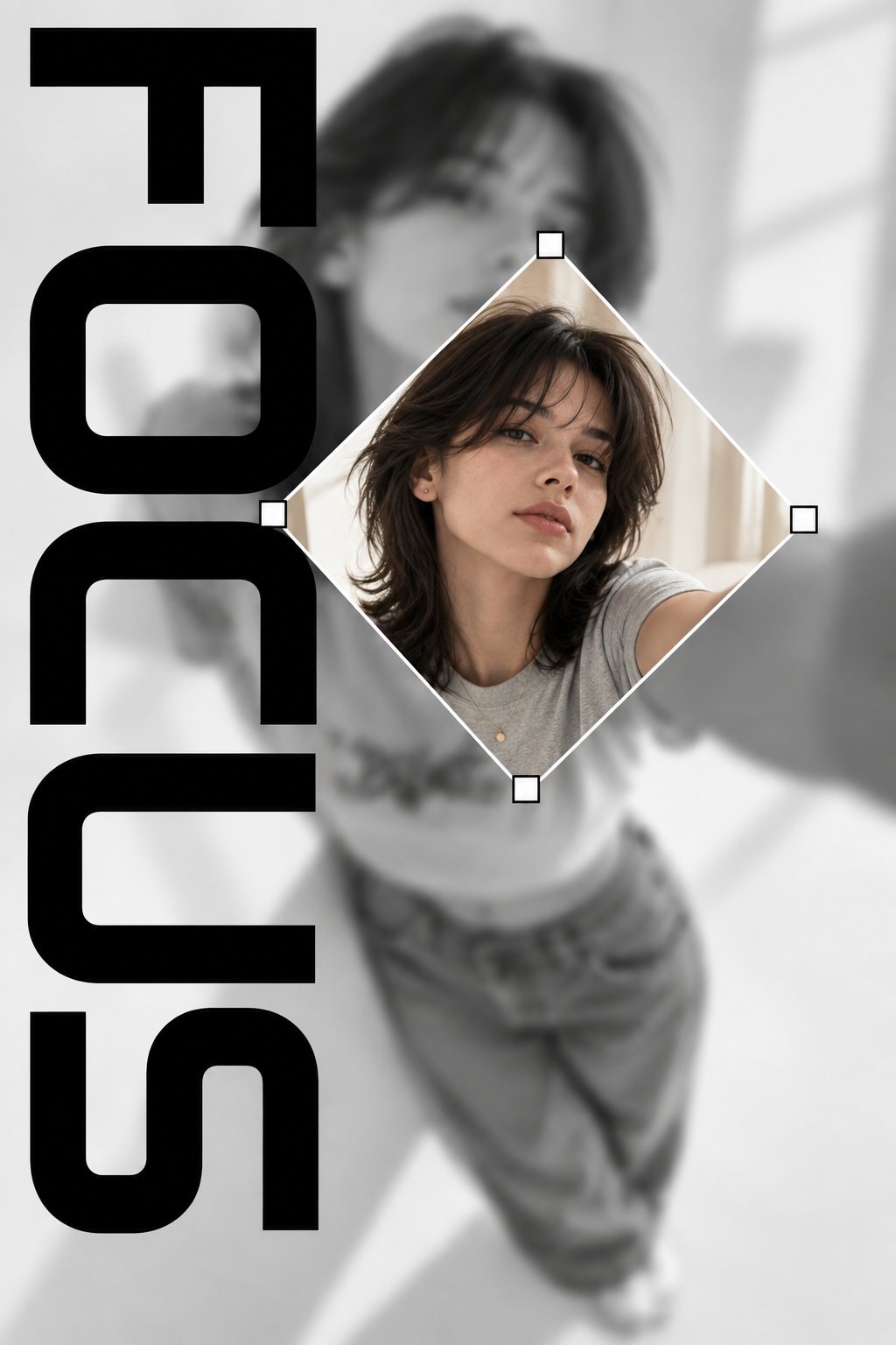 GPT Image 2.5 prompt: black-and-white magazine-style FOCUS poster