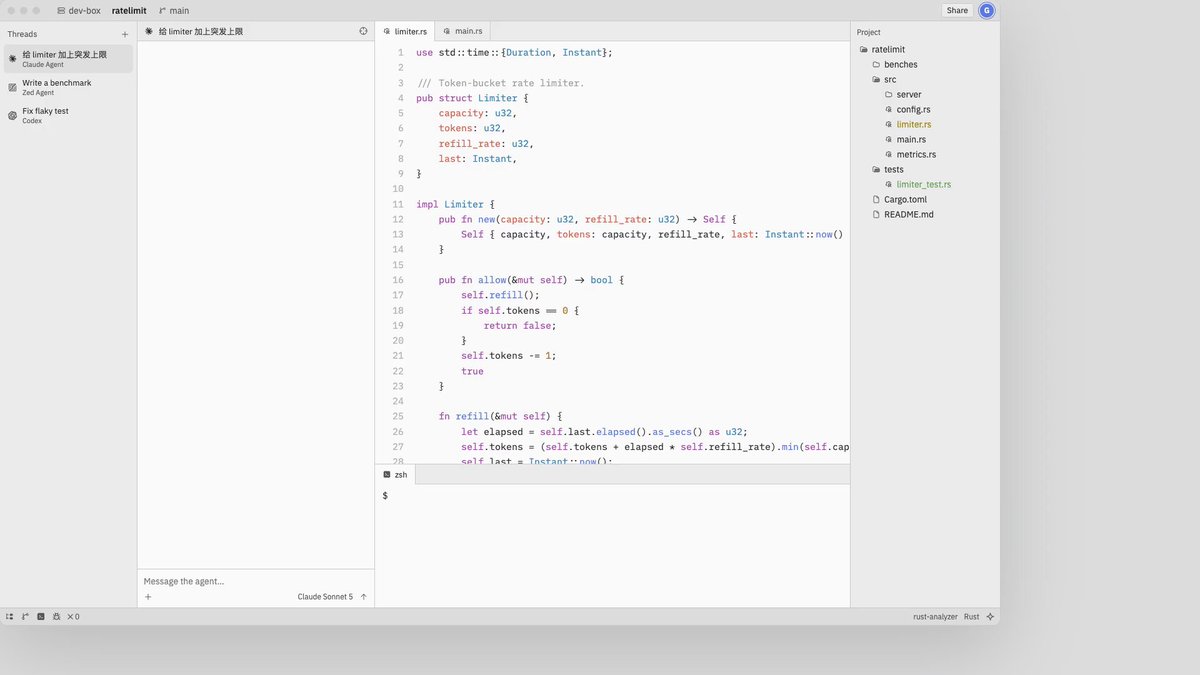 Opus 5.5 makes a promo video from the Zed codebase