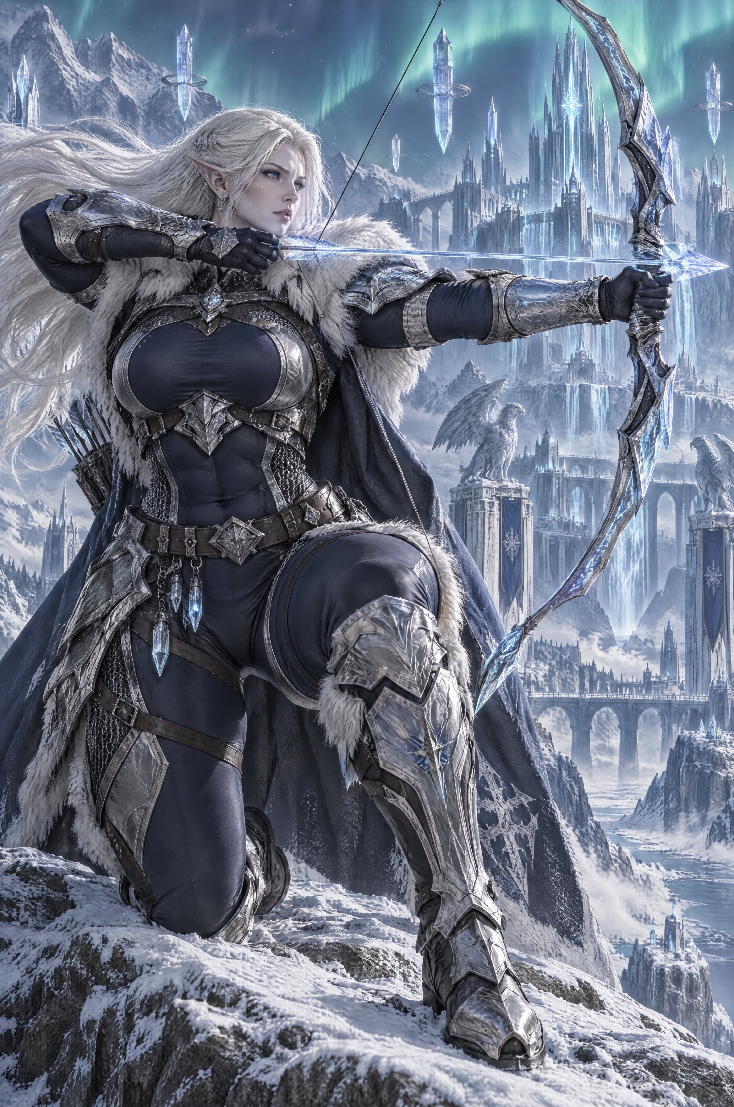 GPT Image 2.5 produces more varied muscle-girl character variants (image 4 of 4)