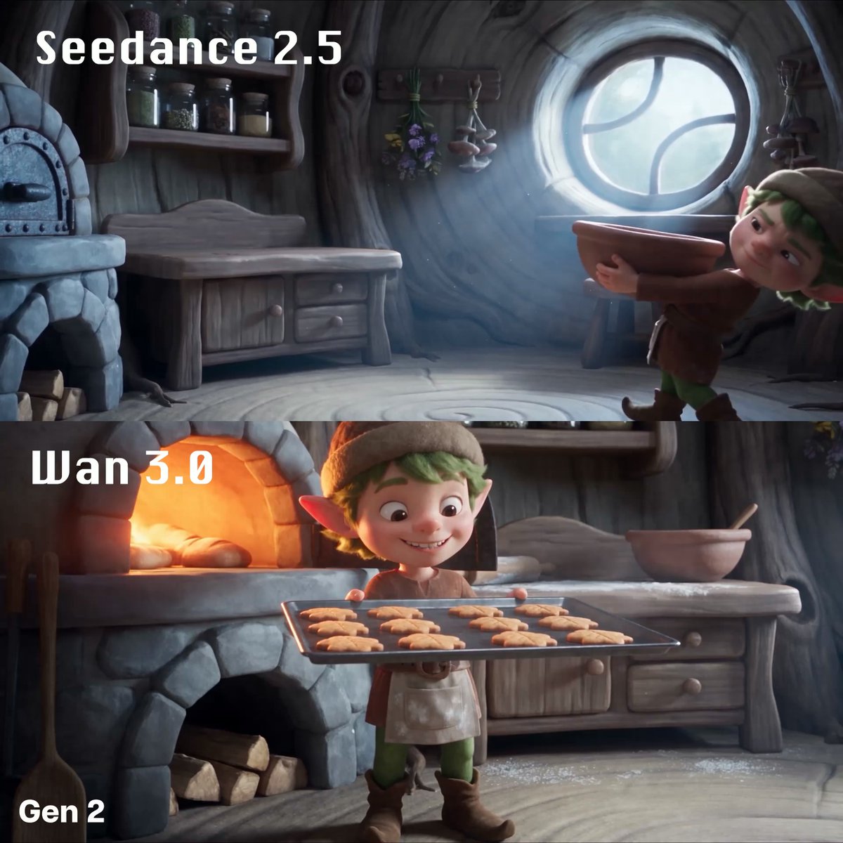 对比：Seedance 2.5 仍压过 Kling 4.0 与 Wan 3.0