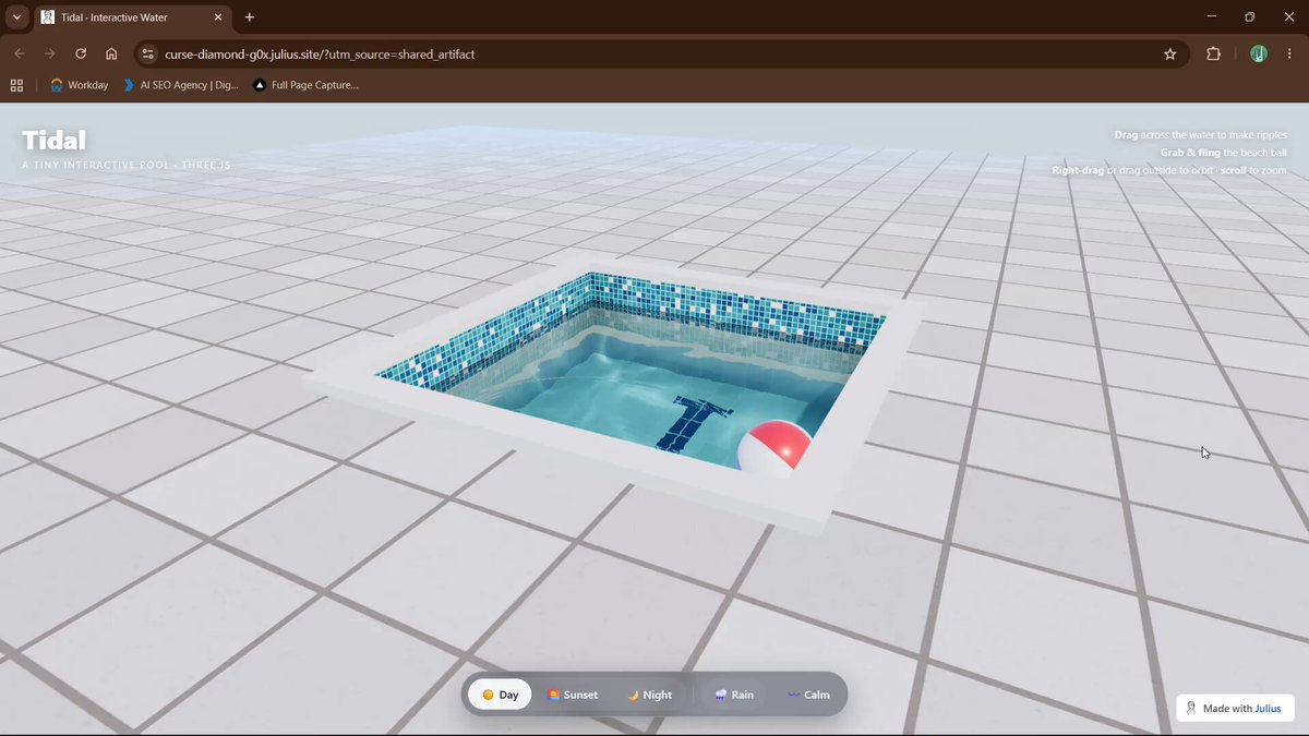 Opus 5.5 delivers a three.js video for 100 credits