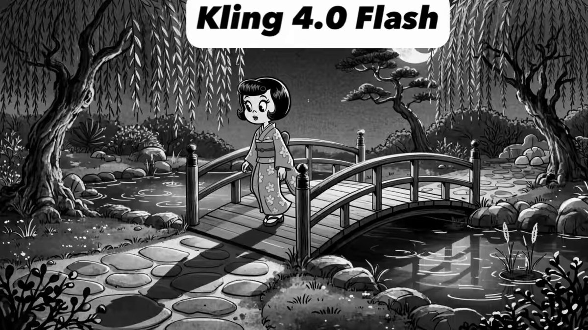 Kling 4.0 Flash 与 Veo 同提示词 1930 年代卡通对比