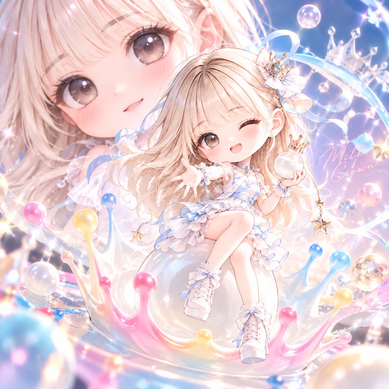 ChatGPT Images 2.5 generates a fantasy milk crown splash