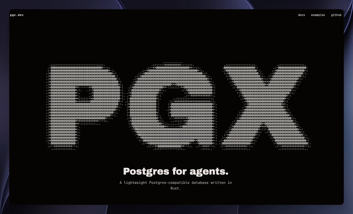 PGX 发布：用 Rust 写的面向 AI Agent 的 Postgres
