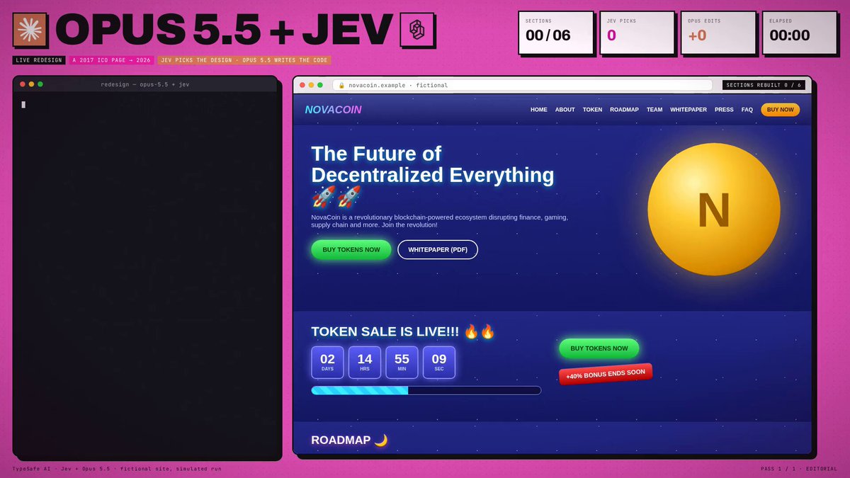 Jev 判定 41 次，58 秒把 2017 ICO 页面改成产品站