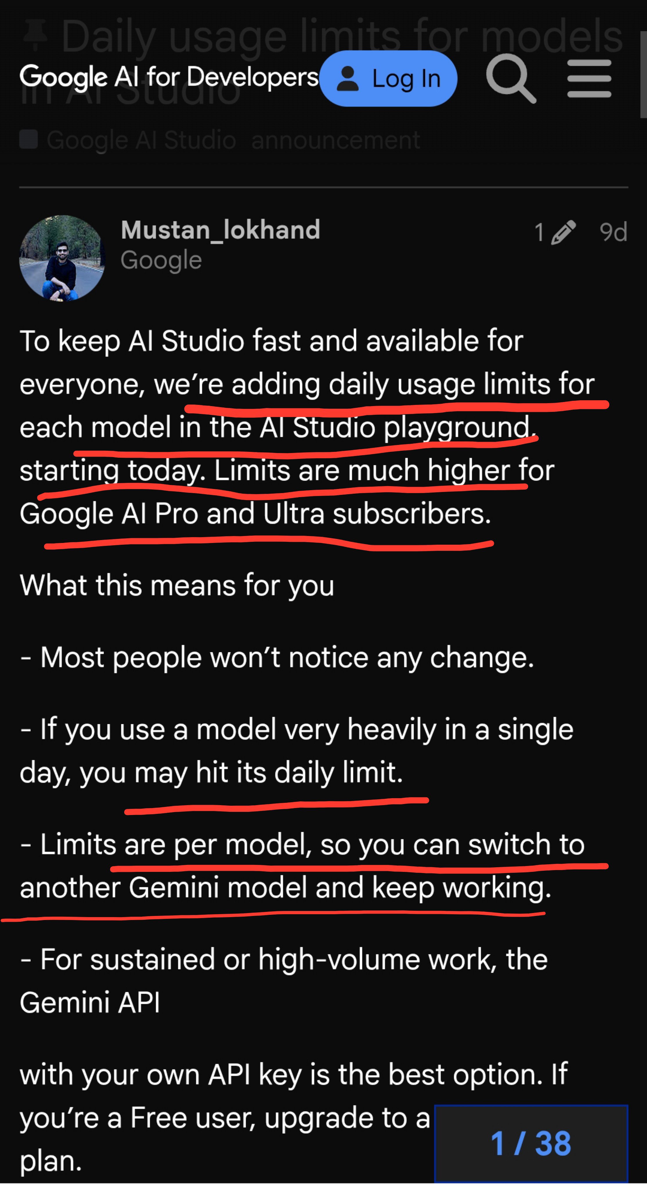 Google tightens AI Studio free limits and raises Pro and Ultra caps, with no mention of Gemini 4 Argon