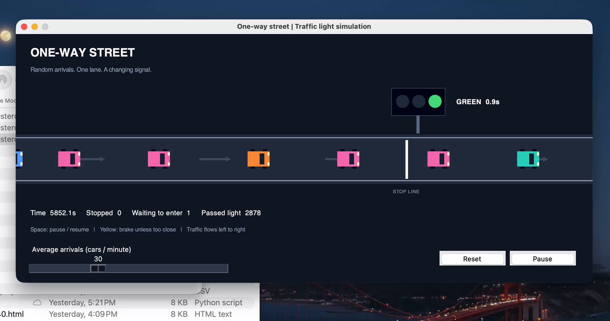 GPT-6 Astra High writes Python traffic light visualization