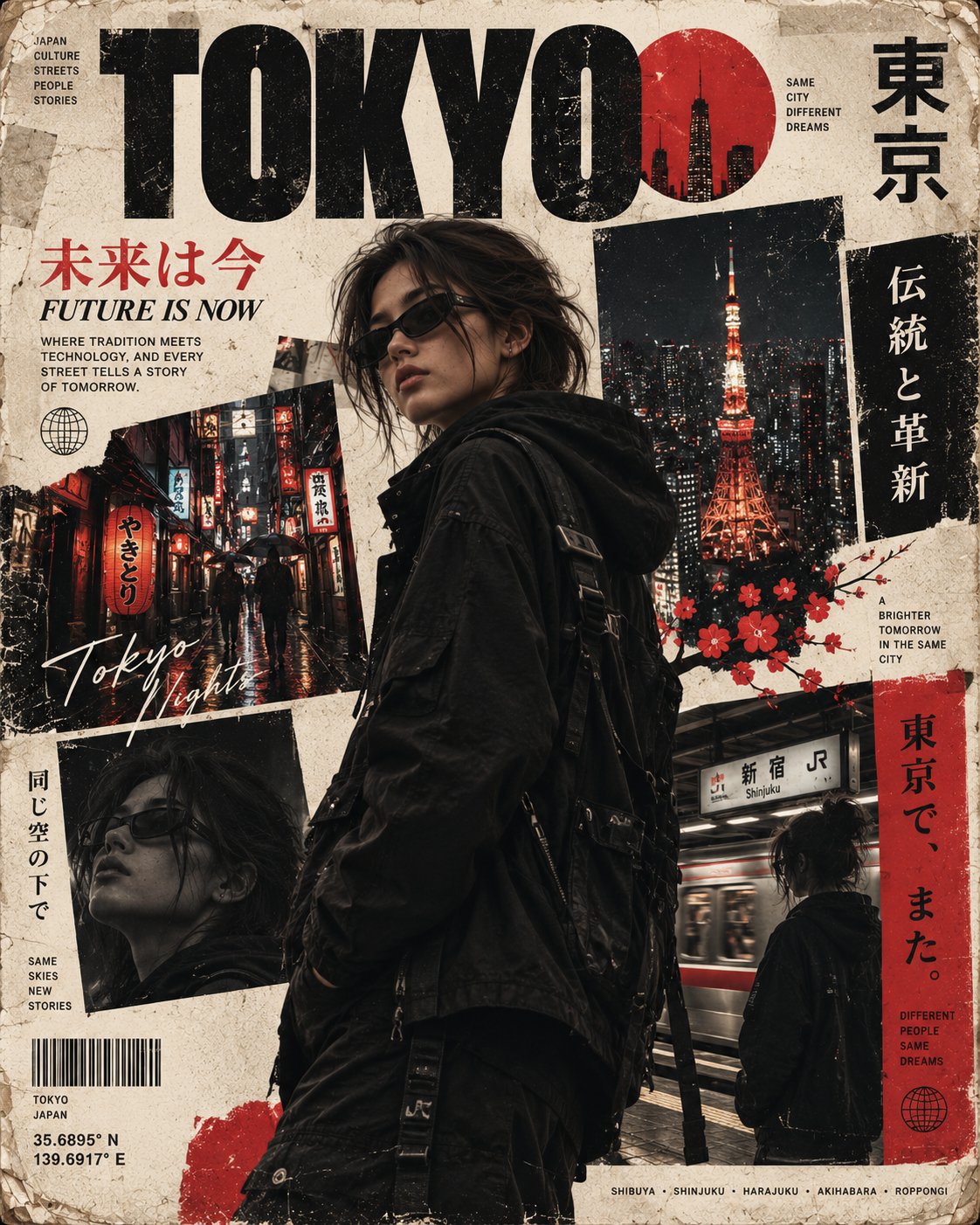 Tokyo street magazine travel poster prompt for GPT Image 2.5