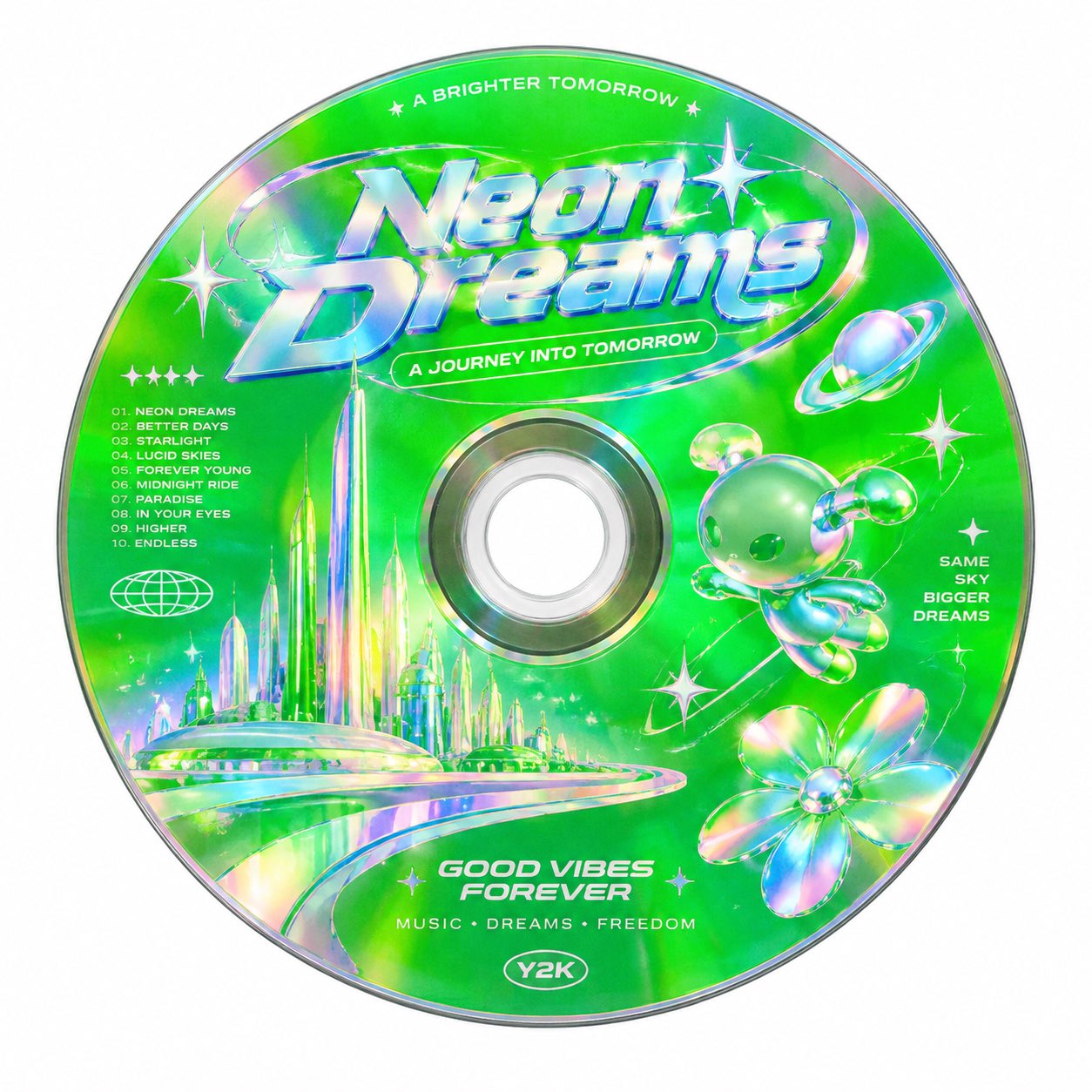 Full prompt for generating CD covers with GPT Image 2.5 (image 2 of 4)