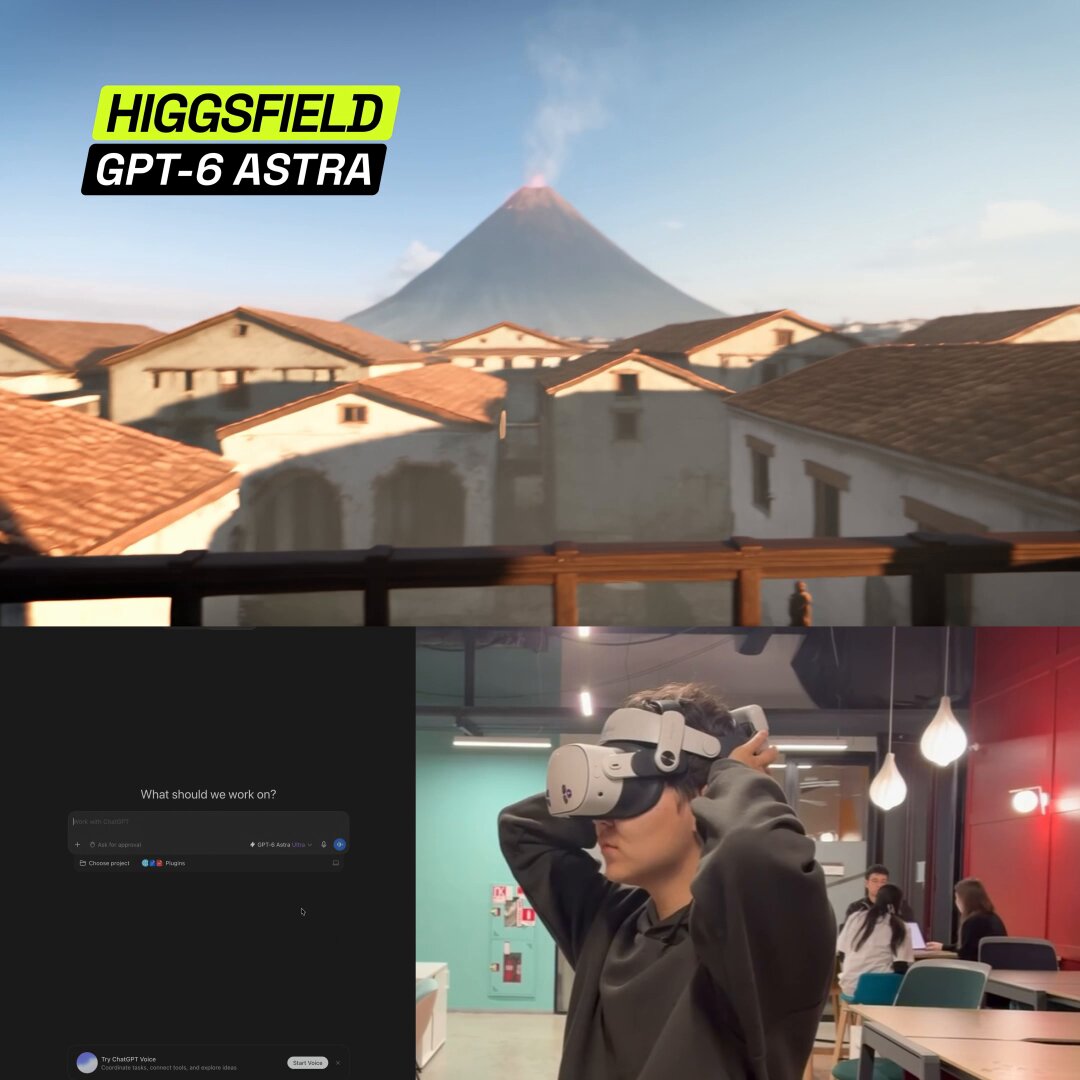 Higgsfield 用 GPT-6 Astra 做庞贝火山 VR 沉浸体验