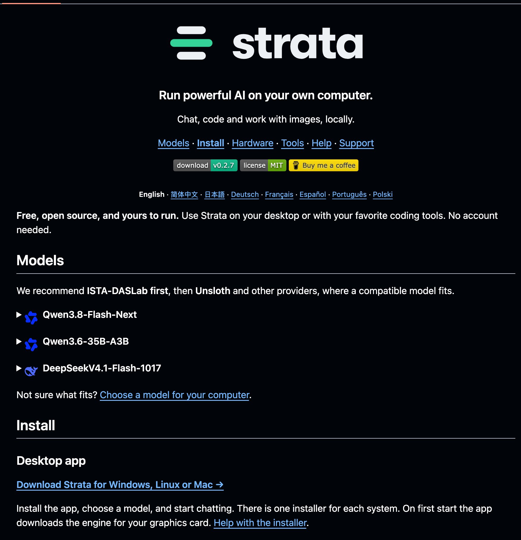 Strata 让 DeepSeek V4.1 Flash 在单卡 46–64GB 内存上本地跑