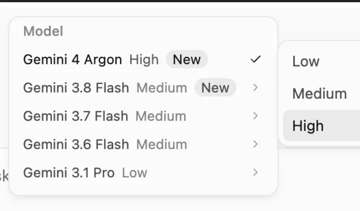 实测：Gemini 4 Argon 编码约等于 Opus 5.5 medium